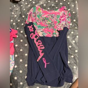 Lilly Pulitzer Long Sleeve Breast Cancer Special Size S